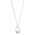 Scattered Stone Teardrop Necklace - Silver